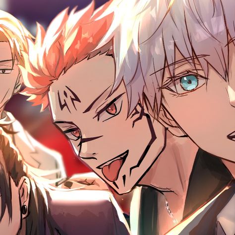 Artist: @YuliceChan [Twitter / X] ★ / ★ Name: Jujutsu Kaisen (Anime) <3 #JujutsuKaisen #Geto #Gojo #Sukuna #İcon #Pfp #Matchingİcon #MatchingPfp Jujutsu Kaisen Halloween Matching Pfp, Utahime X Gojo Pfp, Gojo As Sukuna's Vessel, Yuji And Sukuna Matching Pfp, Sukuna Pfp Fanart, Sukugo Matching Pfp, Gojo And Yuji Matching Pfp, Sukuna Gojo Matching Icons, Sukuna Profile Pic