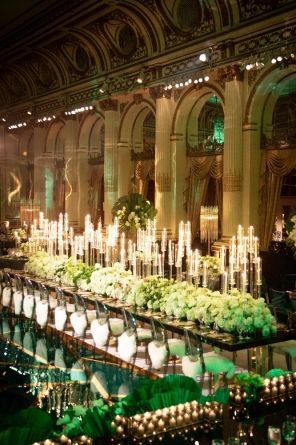 Candlelit Tablescape, The Plaza New York, Indoor Wedding Inspiration, Plaza Hotel Wedding, Plaza New York, Ballroom Wedding Reception, Indian Wedding Receptions, Peach Wedding Invitations, Indian Wedding Planner