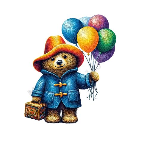 https://mockups123.etsy.com/listing/1652594604 Paddington Nursery, Oso Paddington, Disney Character Drawings, Bear Artwork, Fairy Statues, Bear Drawing, Art Clip, Bear Clipart, Cartoon Photo