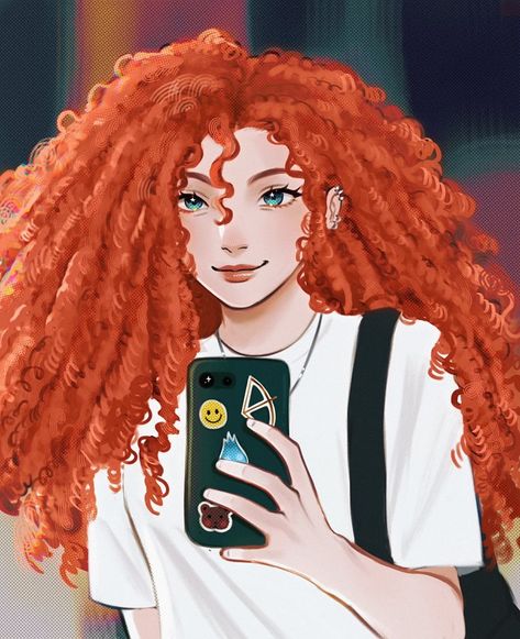 Art by @gittanart on Insta Modern Merida, Rachel Elizabeth Dare, Red Curly Hair, Tangled Series, Trials Of Apollo, Kane Chronicles, Walt Disney Pictures, Heroes Of Olympus, Disney Pictures