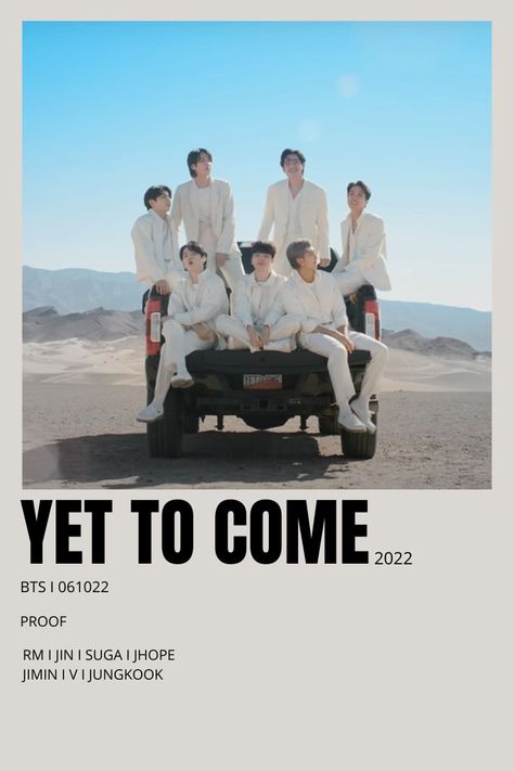 bts yet to come minimalist music poster Bts Poster Polaroid, Bts Music Wallpaper, Bts Music Aesthetic, Bts Minimalist Wallpaper, Bts Poster Prints, Bts Minimalist Poster, Yet To Come Wallpaper, Bts Lyrics Poster, Music Posters Aesthetic