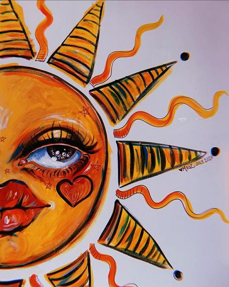 Sun With Face Drawing, A Face Drawing, Sun With A Face, Eyes Painting, Eye Painting, Sun Art, 3rd Eye, Small Tattoo, Face Drawing