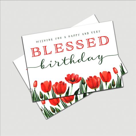 Birthday, Religious, Wishing You a BLESSED Birthday card Christian Birthday Cards, Blessed Birthday, Cards For Women, Birthday Card Ideas, Christian Birthday, Beautiful Birthday Cards, Joy Cards, Birthday Blessings, Birthday Cards For Women