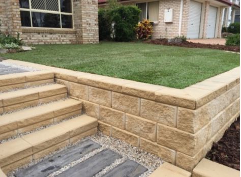 Boral retaining wall Brick Retaining Wall Garden Bed, Concrete Sleeper Retaining Walls, Verti Block Retaining Wall, Versa Lok Retaining Wall, Allen Block Retaining Wall, Limestone Block Retaining Wall, Retaining Wall Steps, Backyard Retaining Walls, Garden Retaining Wall