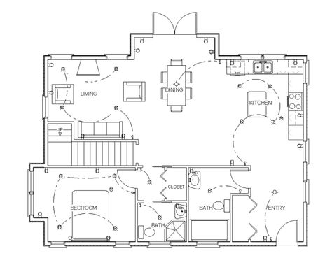 Learn a simple method to make your own blueprints for your custom house design. This process can be used for both drafting construction drawings by hand or using home design software. Electrical Plans For House, How To Make Blueprints For A House, Drafting House Plans, How To Draw Blueprints, Lighting Floor Plan, Electrical Plan For House, How To Draw A Floor Plan, How To Draw House Plans, How To Draw Floor Plans