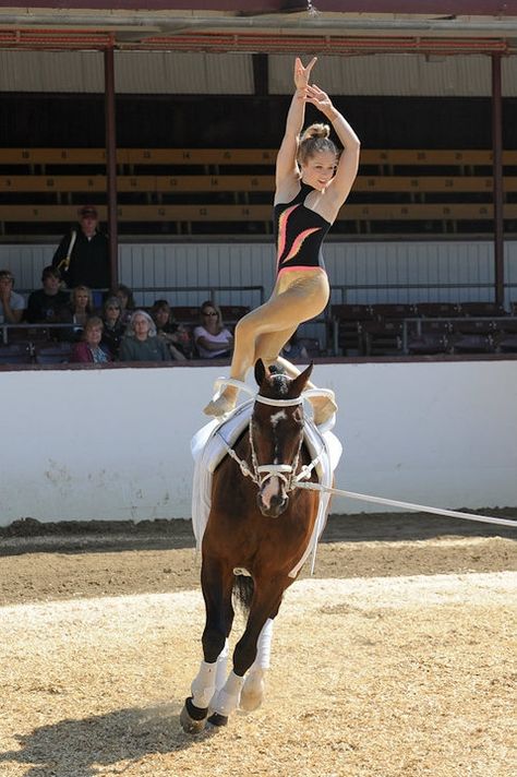 Woodside Vaulter Ali Divita competing at Nationals, 2010 Horse Vaulting Moves, Equestrian Vaulting, Vaulting Equestrian, Horse Vaulting, Trick Riding, Equestrian Helmets, Equestrian Helmet, Types Of Horses, Equestrian Boots