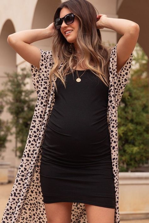 Womens Maternity Dress, Dress Up Maternity Outfits, Maternity Dress Outfits Summer, Maternity Vegas Outfit, Black Maternity Dress Outfit, Cute Maternity Outfits Casual, Black Dress Pregnancy Outfit, Summer Pregnancy Outfits Plus Size, Pregnant Festival Outfit