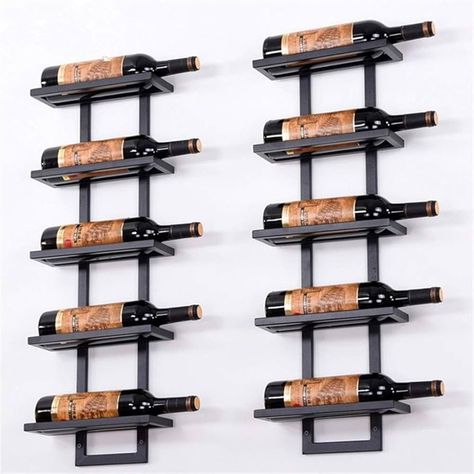 Wine Racks Modern Iron Wall-mounted Wine Holder Simple Hanging Wine Rack Holder Iron Art Wine Support Cabinet Flat/Tilted Types 2-6 Bottles (Color : 5 Bottles Copper) : Amazon.co.uk: Home & Kitchen Wine Organization, Modern Wine Rack, Hanging Wine Rack, Metal Wine Rack, Wine Rack Storage, Wall Mounted Wine Rack, Wine Shelves, Wine Bottle Rack, Bottle Display