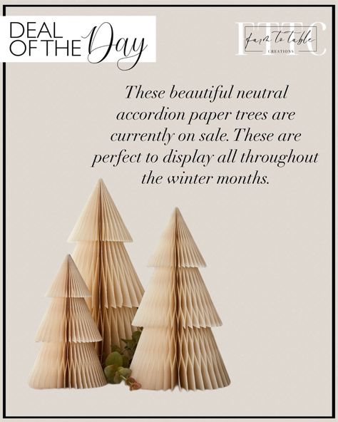 Neutral Accordion Paper Trees curated on LTK Paper Trees, Paper Tree, Winter Decor, Handmade Christmas, Trees, Christmas Decorations, Holiday Decor, Christmas