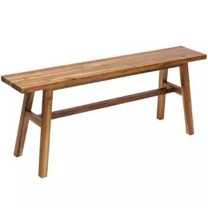 Hobby Lobby Simple Wood Bench, Simple Wooden Bench, Small Wooden Bench, Rustic Wood Bench, Support Beams, Long Bench, Small Bench, Caramel Brown, Wooden Bench