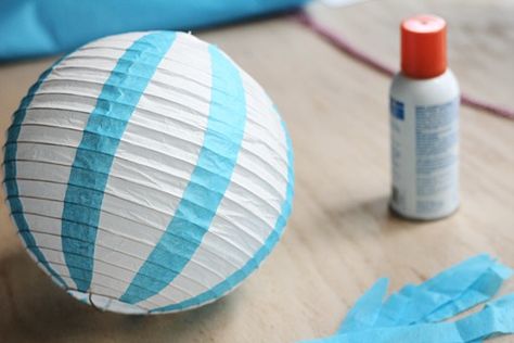 Vintage Hot Air Balloon - Tried & True Creative Make A Hot Air Balloon, Diy Hot Air Balloons, Hot Air Balloon Party, Adventure Baby Shower, Its A Boy Balloons, Balloon Crafts, Vintage Hot Air Balloon, Trendy Baby Shower Ideas, Baby Shower Decorations For Boys