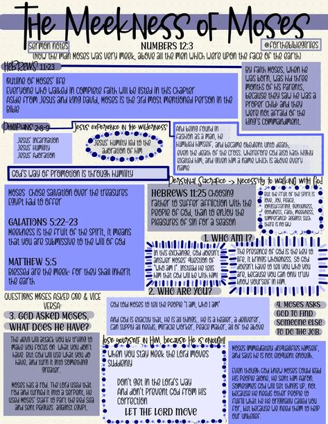 The Meekness of Moses Pg. 1.pdf Moses Bible Study, Study Binder, Scripture Notes, Bible Character Study, Bible Verse Vinyl, Bible Notebook, Study Accessories, Bible Basics, Learn The Bible