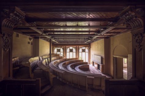 'old school | lecture hall of abandoned old university' by andy schwetz aka Johnny Wasted Old University, University Lectures, Lecture Hall, Abandoned Hospital, Lectures Hall, Life Is An Adventure, Best Photographers, Abandoned Places, Eiffel Tower Inside