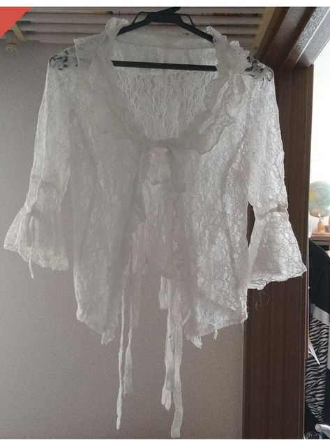 White Lace Cardigan, Lace Cardigan, White Lace, Baby Dolls, Lace Top, Ruffle Blouse, Wardrobe, Lace, Women's Top