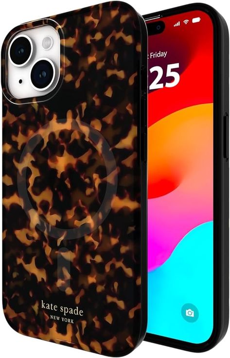 Amazon.com: Kate Spade New York iPhone 15 Case/iPhone 14 Case/iPhone 13 Case, Compatible with MagSafe - Tortoiseshell : Cell Phones & Accessories Case Iphone 13, Iphone 13 Case, Phones And Accessories, Phones Accessories, Case Iphone, Tortoise Shell, Christmas List, Kate Spade New York, Cell Phones