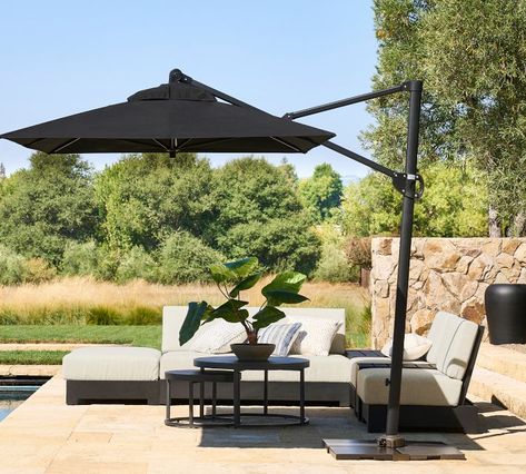 Rectangular Sunbrella® Aluminium Cantilever Umbrella | Outdoor Umbrellas Open Umbrella, Sunbrella Umbrella, Mildew Stains, Umbrella Outdoor, Outdoor Umbrellas, Cover Furniture, Coffee Table Black, Outdoor Coffee Table, Tile Crafts