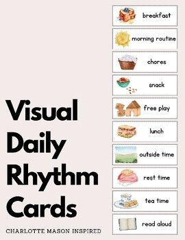 Help your children know what to expect each day with these visual daily rhythm cards. Daily Rhythm Cards, Blank Clock, Cards With Watercolor, Daily Rhythm, Schedule Cards, Charlotte Mason, Crochet Baby Hats, Read Aloud, Paper Cut