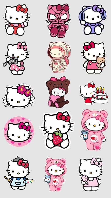 Hello Kitty Stickers, Hello Kitty Imagenes, Cool Tattoo Drawings, Hello Kitty Crafts, Hello Kitty Themes, Scrapbook Printing, Hello Kit, Christian Posters, Hello Kitty Christmas