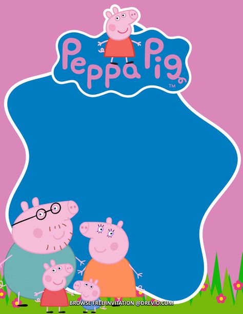 Nice (FREE Invitations) Peppa Pig Birthday Invitations + Party Ideas Peppa Pig is one of our favorite preschool party themes, and to celebrate, we're going to show you how to create a super special Peppa Pig party that your kids will enjoy! These bright and colorful pa... Peppa Pig Party Printables, Peppa Pig Party Invitations, Peppa Pig Birthday Party Invitations, Peppa Pig Invitation Template Free, Peppa Pig Theme Cake, Peppa Pig Birthday Card, Peppa Pig Themed Birthday Party, Peppa Pig Party Ideas, Peppa Pig Pinata