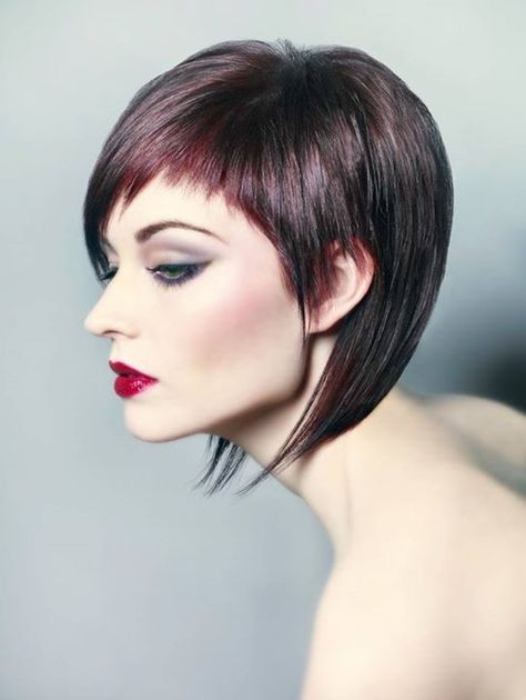 Asymmetrical Fringe, Popular Short Hairstyles, Classic Bob, Super Hair, Edgy Hair, Creative Hairstyles, Love Hair, Pixie Hairstyles, Bob Cut