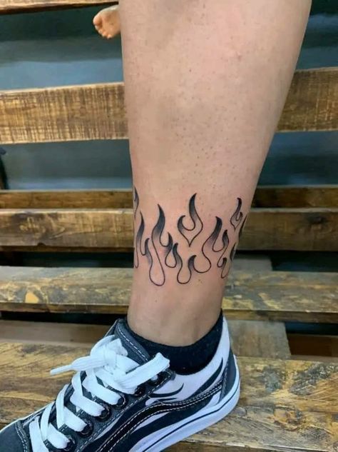 Flames Tattoo Leg, Hell Or High Water Tattoo, Fuego Tattoo, Temporary Tattoo Ideas, Arm Tattoos For Guys Forearm, Hand Tattoo Designs, Tatuagem Masculina Pequena, Best Tattoo Ever, Art Flash