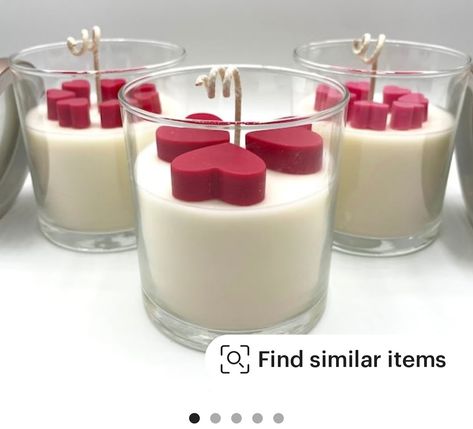 Valentine Candles Ideas Diy Gifts, Candle Collage, Desert Candle, Diy Bougie, Handmade Candles Diy, Homemade Scented Candles, Valentine Candles, Diy Candles Scented, Food Candles