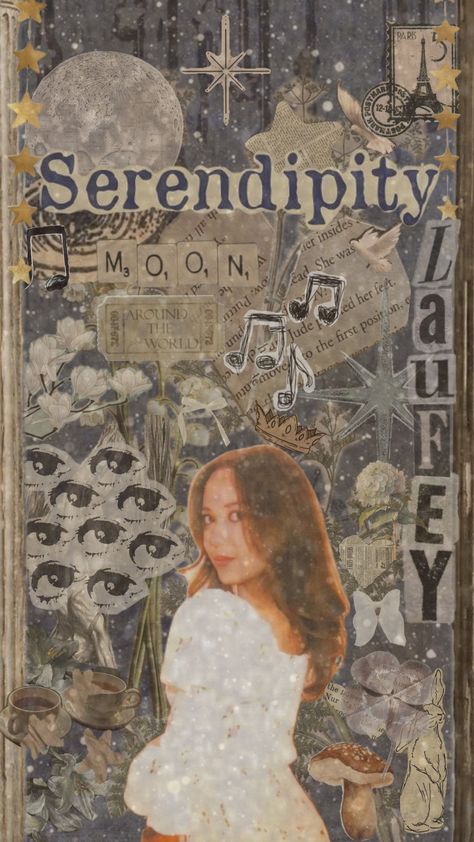 Serendipityy🤍 #fyp #laufeylin #aesthetic #wallpaper #goddess #serendipity Serendipity Aesthetic, Music Goddess, Laufey Aesthetic, Laufey Wallpaper, Laufey Core, Aesthetic Goddess, Pookie Wookie, Shield Design, Music Poster