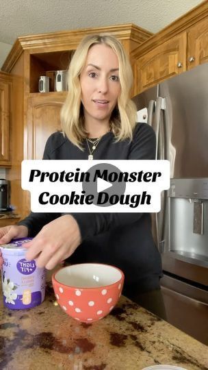 Protein Cookie Dough Recipe, Cookie Dough For One, Monster Cookie Dough, Protein Cookie Dough, High Protein Desserts, Tiny Bowls, Family Dishes, Protein Treats, More Protein