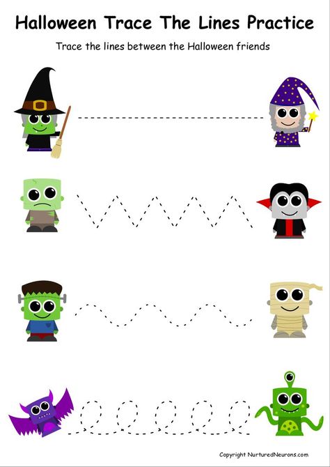 Halloween Prewriting Activity, Literacy Halloween Activities Preschool, Halloween Tracing Worksheets Preschool, Halloween Tracing Preschool, Halloween Language Activities Preschool, Halloween Fine Motor Activity, Writing Activities For 3rd Grade, Halloween Tracing Worksheets, Halloween Preschool Worksheets