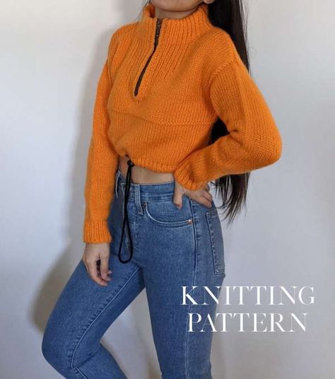 If you’re a knitter who wants to mimic storebought looks with your projects (or you knit for a teen who’s interested in what’s trendy) the Billie Zip sweater from Knitwear by Joan might be just the thing for you. It’s … Read More ... Feather Stitch, Zippered Sweater, Knit Stitch Patterns, Sweater Knitting Patterns, Knit Stitch, Stockinette Stitch, Worsted Weight Yarn, Worsted Weight, Sweater Pattern