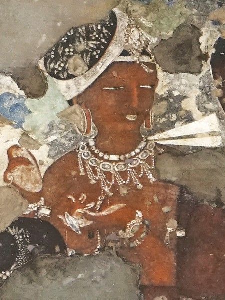 Mural,  Ajanta Caves Ajanta Caves Paintings, Ajanta Ellora, Ajanta Caves, Ancient Indian Art, India Images, Ancient Paintings, Indian Painting, Cave Paintings, Indian Architecture