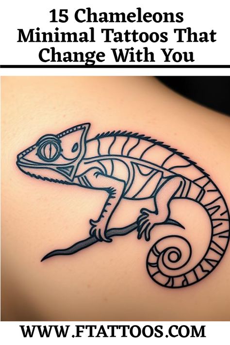 What if your tattoo could adapt to your evolving self? Discover 15 chameleon minimal tattoos that embody transformation and reveal your unique journey. Animal Lover Tattoo, Chameleon Tattoo, Minimal Tattoos, Tattoo Care, Chameleons, Minimalist Tattoos, Abstract Tattoo, Embrace Change, Nature Tattoos