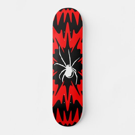 Spiderman Skateboard Art, Red Skateboard, Skateboard Deck Art, Deck Art, Custom Skateboards, Cool Skateboards, Skateboard Design, Skateboard Art, Skateboard Decks