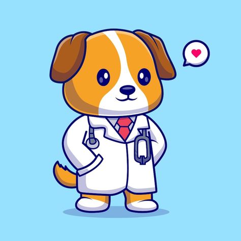 Stethoscope Cartoon, Cute Cartoon Eyes, Doctor With Stethoscope, Dog Doctor, Doctor Drawing, Cat Yawning, Animal Doctor, Cartoon Eyes, Desain Signage