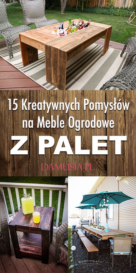 15 Kreatywnych Pomysłów na Meble Ogrodowe  z Palet Outdoor Pallet Furniture, Pallet Furniture Ideas, Outdoor Pallet, Pallet Outdoor, Outdoor Diy Projects, Work Diy, Outdoor Diy, Pallet Furniture Outdoor, Cool Diy Projects