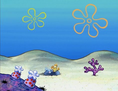 Spongebob Landscape, Spongebob Clouds, Spongebob Background Landscape, Sponge Bob Background, Spongebob Scenery, Background Spongebob, Spongebob Fish Tank, Spongebob Aesthetic, Spongebob House