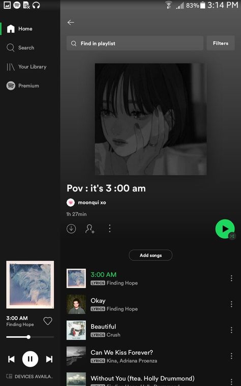 #account name : moonqui xo Spotify Account Names, Finding Hope, Beautiful Lyrics, Cool Names, Accounting, Incoming Call Screenshot, Songs, Quick Saves, Art