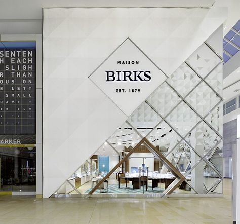 » Maison Birks store by Ædifica Commercial Facade, Store Shelves Design, Retail Facade, Retail Store Interior Design, Shop Facade, Jewelry Store Design, Mall Stores, Storefront Design, Colorful Interior Design