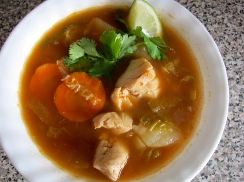 Come Home for Supper!: Mexican Fish Soup Mexican Sweet Bread Recipes, Fish Soup Recipe Mexican, Authentic Queso Dip, Empanadas Dessert, Mexican Fish Soup, Authentic Queso, Mexican Pork Chops, Fish Soup Recipe, Yuca Recipes