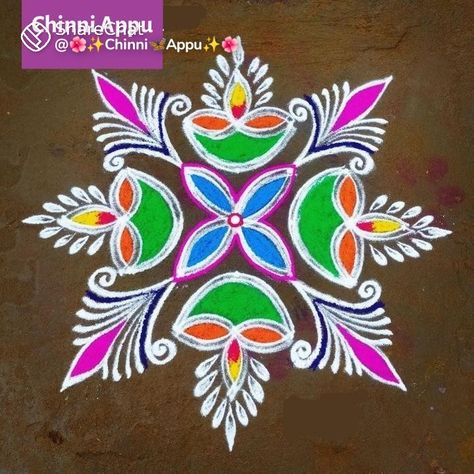 Dipawali Rangoli Designs Latest, રંગોળી દિવાળી, Easy Rangoli Designs Videos, Very Easy Rangoli Designs, Rangoli Designs Photos, Rangoli Designs Simple Diwali, Flower Pattern Drawing, Easy Rangoli Designs Diwali, Rangoli Side Designs