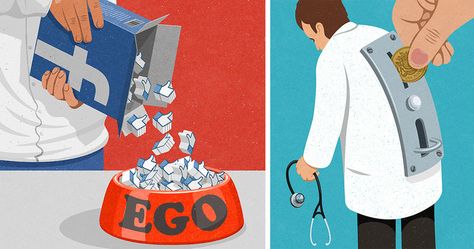 Satirical Illustrations Of Today's Problems Drawn In The Style Of The 50s | Bored Panda Problem Illustration, Social Issues Art, John Holcroft, Editorial Cartooning, Harmless Pranks, Communication Illustration, Where Are We Going, Satirical Illustrations, Contemporary Issues