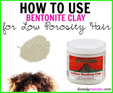 Low porosity hair needs special care. Find out how to use bentonite clay for low porosity hair! Bentonite clay is pretty much the best remedy for low porosity hair. I’ll explain why in a second. You see, low porosity hair has a different texture from other hair types. The porosity of hair simply refers to … Clay Hair Mask For Curly Hair, Bentonite Clay Hair Mask 4c Hair, 4c Low Porosity Hair Care, Hair Clay Mask, Clay Hair Mask, Low Porosity Hair Care, Low Porosity Natural Hair, Low Porosity Hair, Cabello Afro Natural