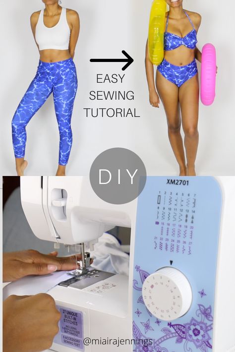 Repurpose Leggings, Sewing Swimsuit, Upcycle Leggings, Diy Activewear, Clothing Repurpose, Diy Bathing Suit, Marvelous Creations, Diy Swimwear, Diy Leggings