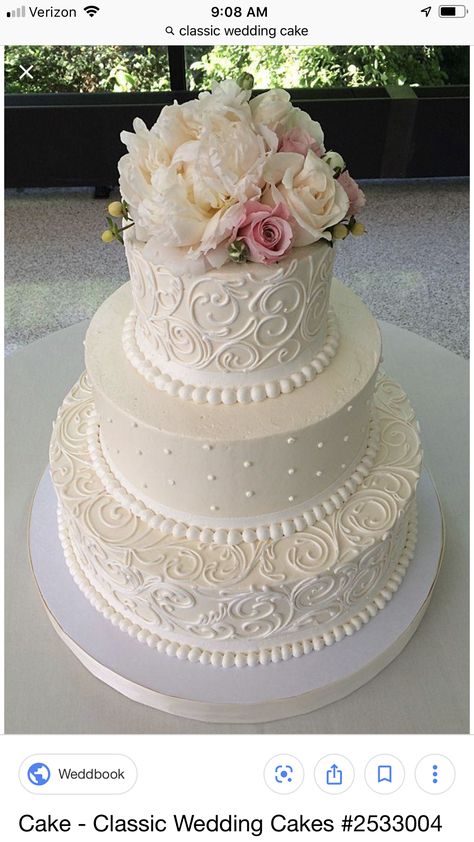 Wedding Cake Designs Elegant, Cake Brownie, How To Dress For A Wedding, Elegant Birthday Cakes, Simple Elegant Wedding, Floral Wedding Cakes, Romantic Wedding Cake, Wedding Cake Table, Wedding Cakes Blue