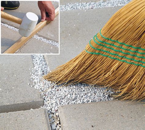 How to Install a Paver Patio: Here’s everything you need to know to build a paver patio — it’s simpler than you might think! Patio Pavers With Gravel, What To Put Between Pavers, Yard Pavers Ideas, Diy Paver Patio Cheap, Paver Patio Installation, Pavers Diy, Diy Patio Pavers, Garden Pavers, Patio Installation