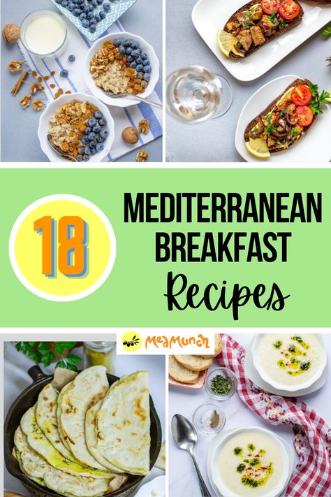 Breakfast Ideas Mediterranean Diet, Meditrainian Diet Breakfast, Breakfast Mediterranean Diet, Medditeranean Food Recipes Breakfast, Meditterean Diet Recipes Breakfast, Easy Mediterranean Breakfast Ideas, Easy Mediterranean Diet Breakfast, Mediterranean Eggs, Mediterranean Breakfast Recipes