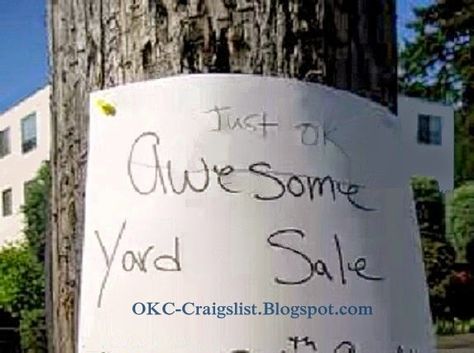 YARD SALE SIGN-OF-THE-WEEK: Everyone's a critic Funny Garage Sale Signs, Yard Sale Signs, Garage Sale Tips, Garage Sale Signs, Sale Signs, Sale Sign, Garage Sale, Garage Sales, Yard Sale