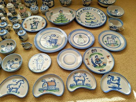 Vintage M.A. Hadley Pottery Set - 76 pieces | eBay Hadley Pottery, Pottery Set, Decorative Plates, Sugar Cookie, For Sale, Glass, Best Deals, Home Decor, Home Décor