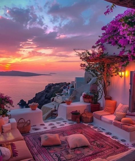 Sunset In Greece, Greek Summer, Book Flights, Beautiful Ocean Pictures, Greece Vacation, Ocean Pictures, Pretty Landscapes, Beautiful Landscape Wallpaper, Tourist Spots