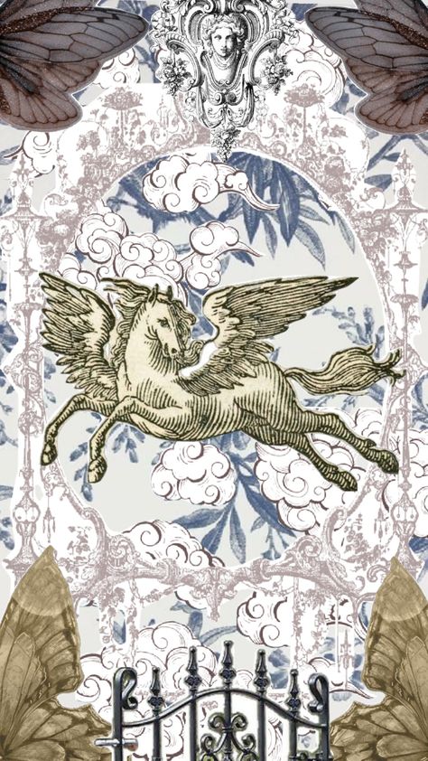 #whimsical #pegasus Medieval Pegasus, Pegasus Aesthetic, Pegasus Illustration, Pegasus Wallpaper, Pegasus Constellation, Pegasus Art, Mount Olympus, Make A Character, Greek Mythology Art